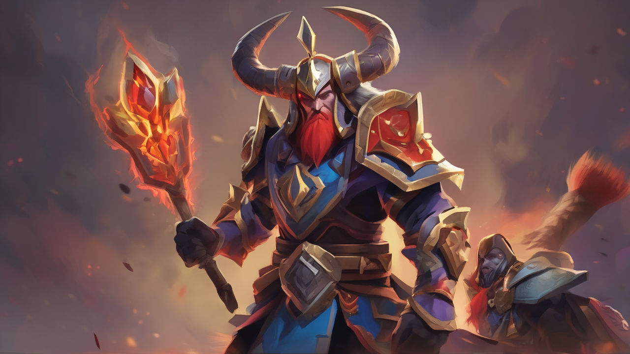 Epicka scena z gry Dota 2 pokazująca dynamiczną walkę bohaterów z efektami magicznymi i oświetleniem